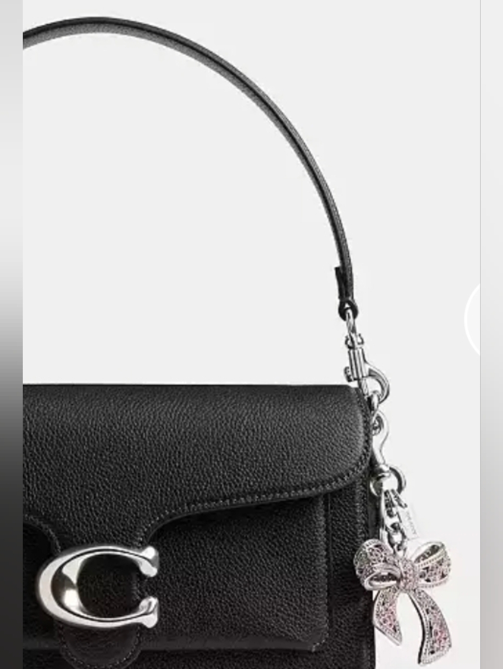 Coach Bow Bag Charm SILVER/PURPLE. NWT - Picture 2 of 3